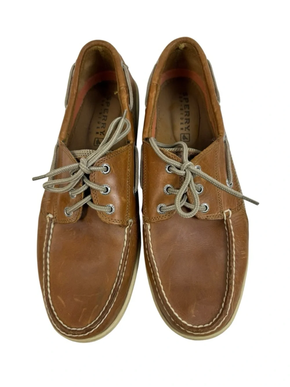 Sperry Billfish 3-Eye boat Shoe Cognac Leather Sz 12